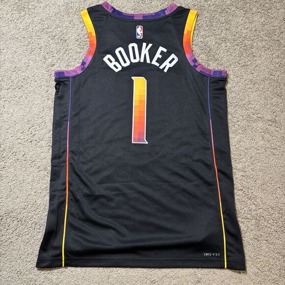 Jordan Devin Booker Phoenix Suns Black PHX Jersey Men’s M 44 Swingman NBA New!! - Picture 2 of 10